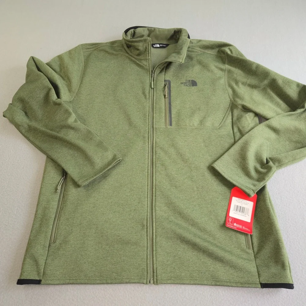 The North Face Skyline Full Zip Fleece Jacket Mens XL Green NF0A7V641LR Stretch